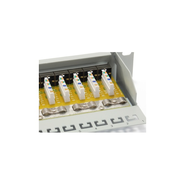 Equip 326324 24 port Cat6 1U árnyékolt Patch Panel Szürke