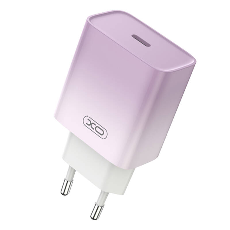  XO CE18 USB-C PD30W Fali töltő Lila 