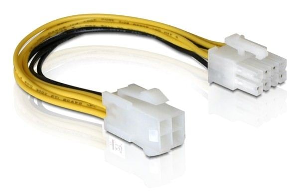 Delock DL82405 PCI Express (hálózati, 8 tűs, EPS) - 4 tűs ATX P4 kábel 15cm