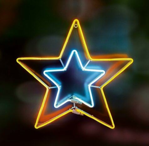 Somogyi NEON 3 LED-es neon light figura, csillag