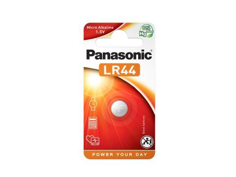 Panasonic Alkáli-mangán LR44 gombelem (1db/csomag) (LR-44EL/1B) Panasonic Alkáli-mangán LR44 gombelem (1db/csomag) (LR-44EL/1B)