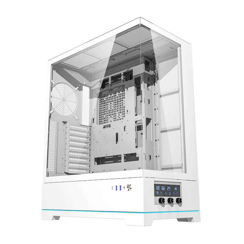 Darkflash DY451L számítógépház ventilátorok nélkül Fehér 