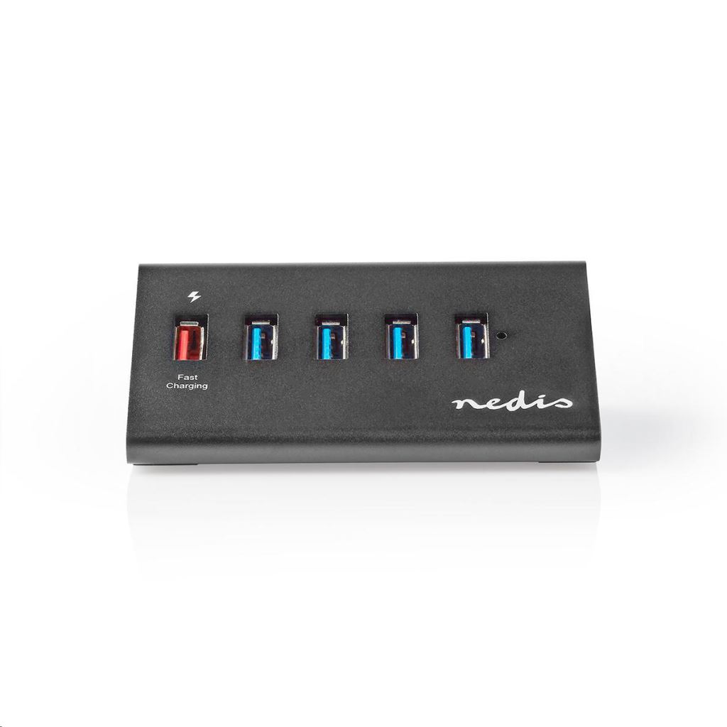 Nedis 5 portos USB HUB USB 3.0 (UHUBUP3510BK)