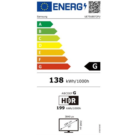 Samsung 75" UE75U8072FUXXH 4K UHD Smart LED TV