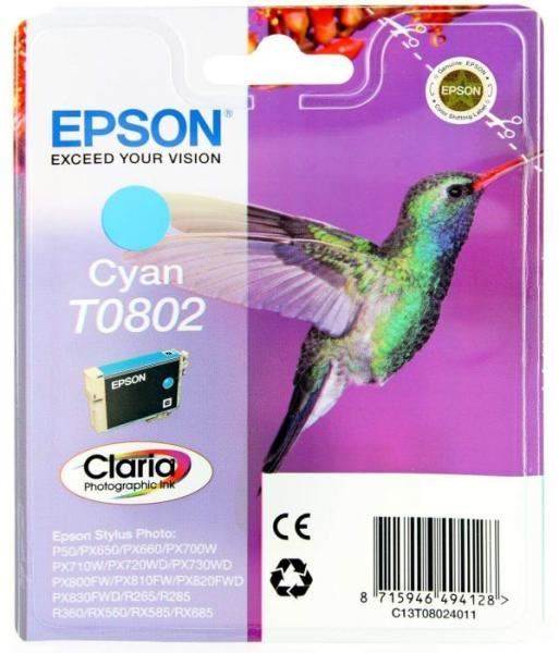 Epson T0802 Claria Photographic tintapatron cián Eredeti