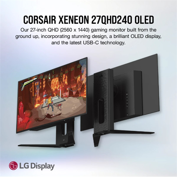 CORSAIR XENEON 27QHD240 27" OLED (2560x14400), 240Hz Gamer Monitor