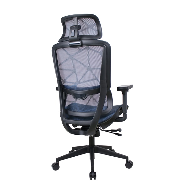 IRISOffice Helix kék ergonómikus, szövet-hálós irodai forgószék fej és háttámasszal