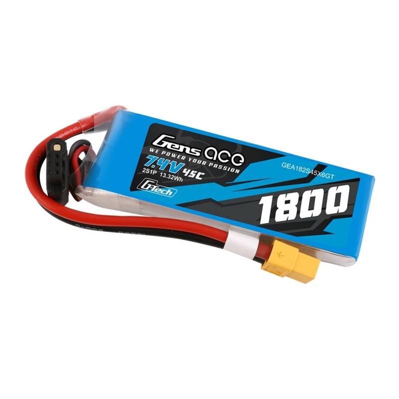 GensAce G-Tech LiPo 1800mAh 7.4V 45C 2S1P XT60 akkumulátor