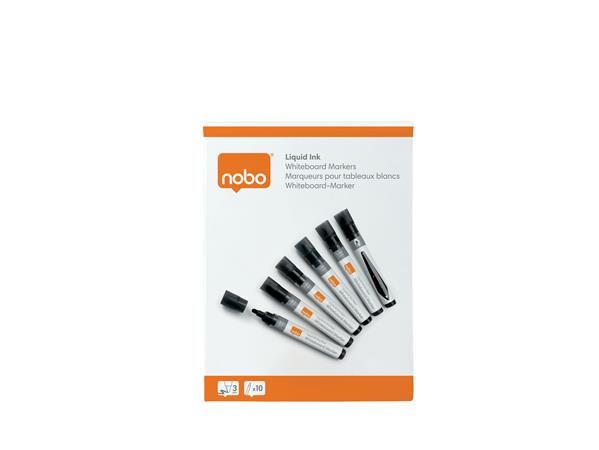 NOBO Táblamarker folyékonytintás1-3 mm 6db fekete (VN5377)