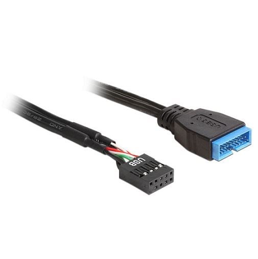Delock 83281 alaplapi USB 2.0 anya -> alaplapi USB 3.0 apa 0.3m kábel Delock 83281 alaplapi USB 2.0 anya -> alaplapi USB 3.0 apa 0.3m kábel