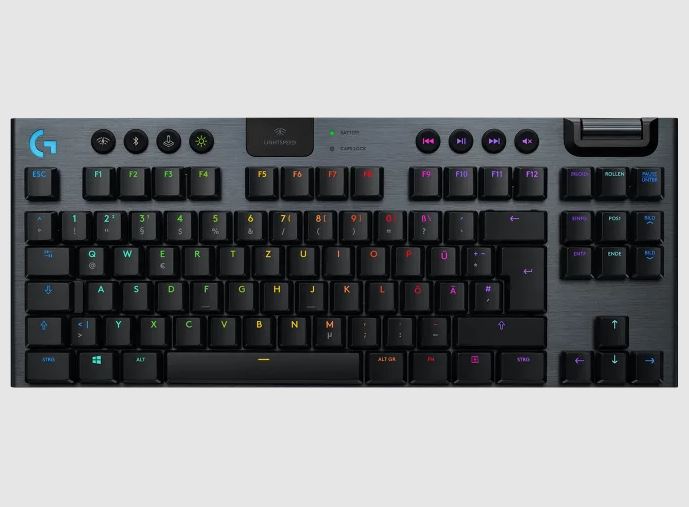 Logitech G915 TKL Gaming vezeték nélküli német (Qwertz) Tactile billentyűzet Carbon (920-009496)