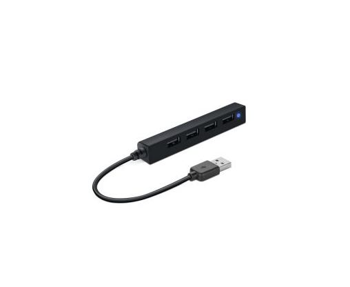BlackBird USB 2.0 hub 4 portos fekete (BH1304)