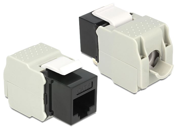 Delock Keystone Module RJ45 anya > LSA Cat.6 UTP fekete (86340) Delock Keystone Module RJ45 anya > LSA Cat.6 UTP fekete (86340)
