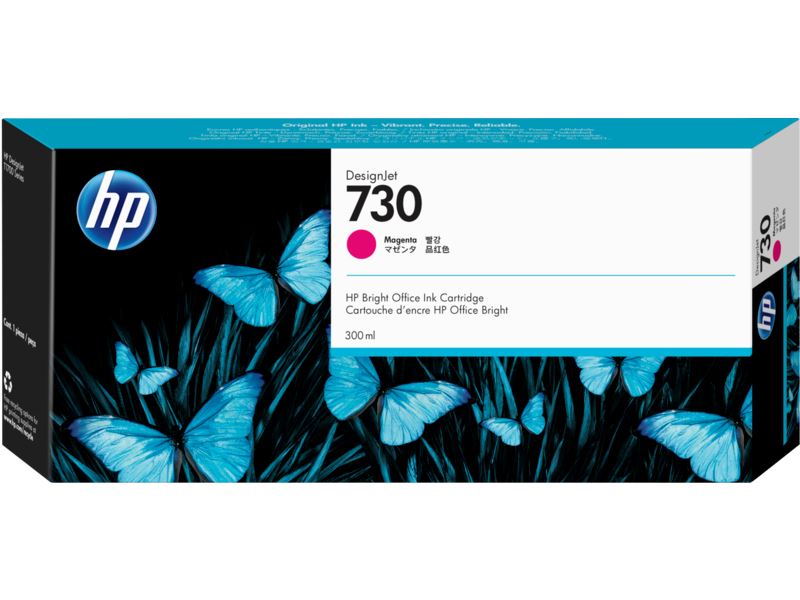 HP 730 tintapatron 300ml magenta (P2V69A)