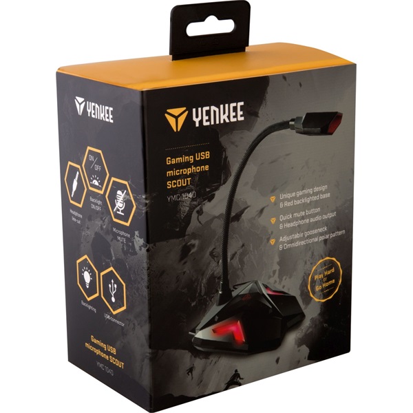 Yenkee YMC 1040 SCOUT asztali mikrofon fekete