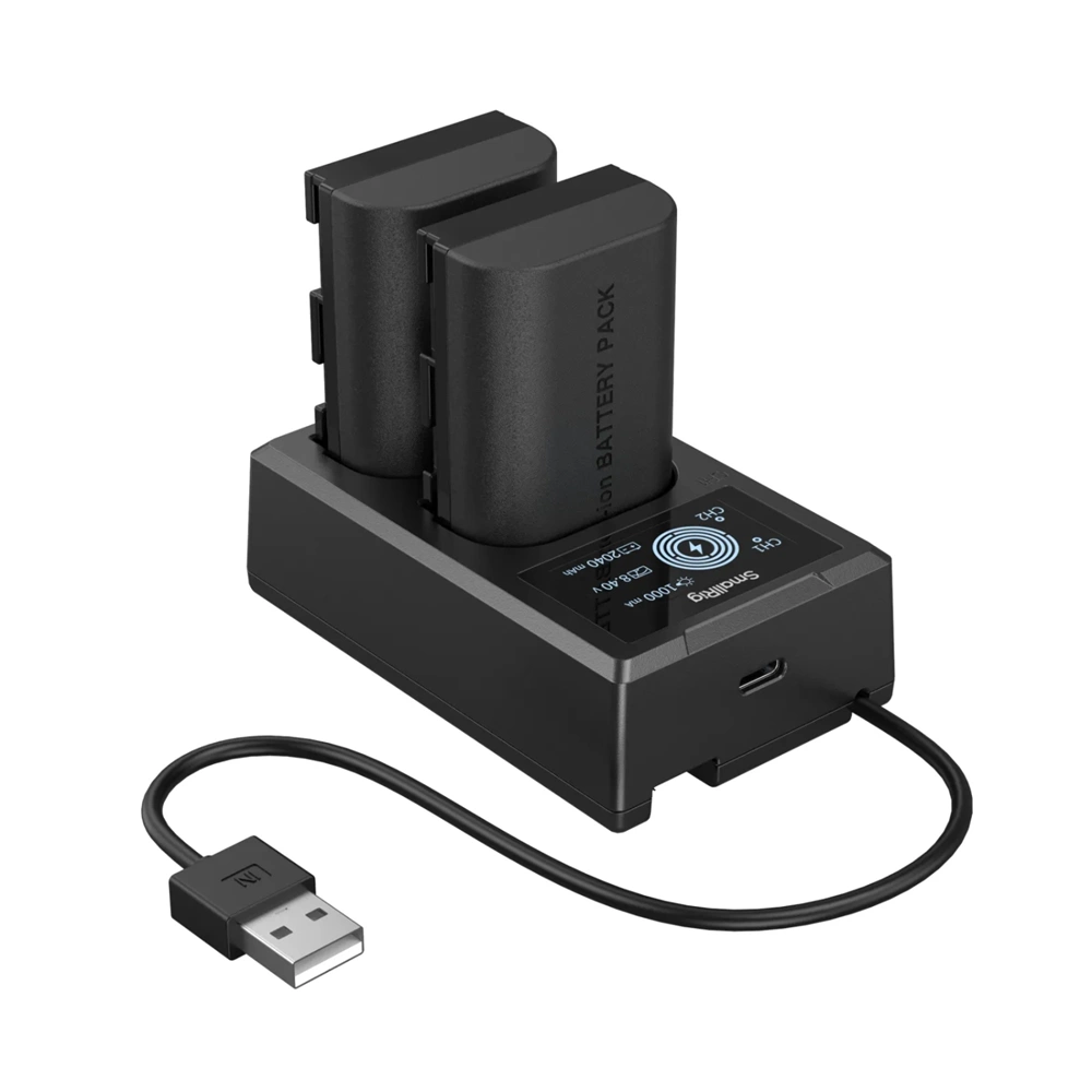 SMALLRIG 5409 Fényképezőgép akkumulátor és töltő készlet CANON LP-E6P