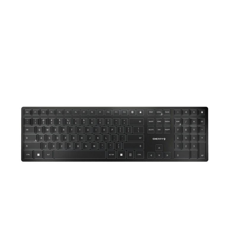 Cherry KW 9100 SLIM vezeték nélküli német billentyűzet fekete (JK-9100DE-2)