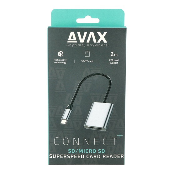 ADA AVAX AD600 CONNECT+ Type C 3.2 - SD/MICRO SD szupergyors kártyaolvasó