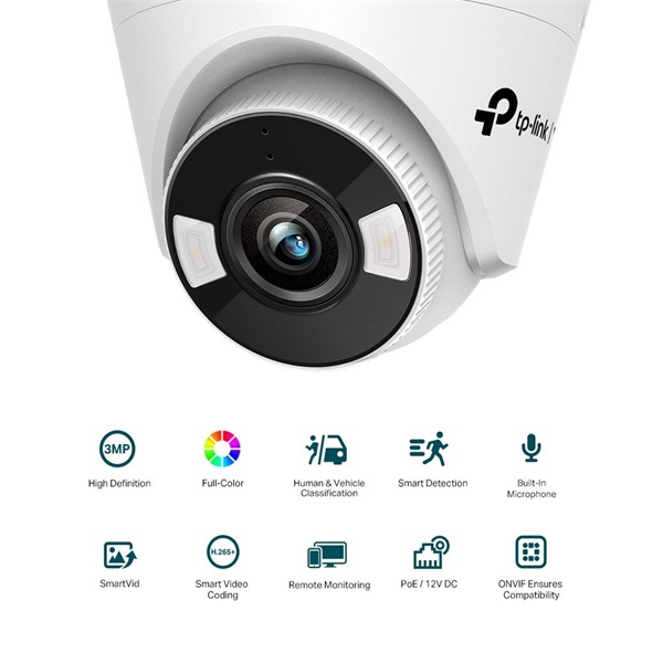 TP-Link VIGI C430 (4mm) 3MP Full-Color Turret Network Kamera