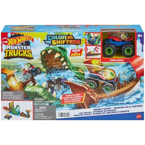 Mattel Hot Wheels Monster Truks Mocsári kaland színváltós autóval (HGV14)