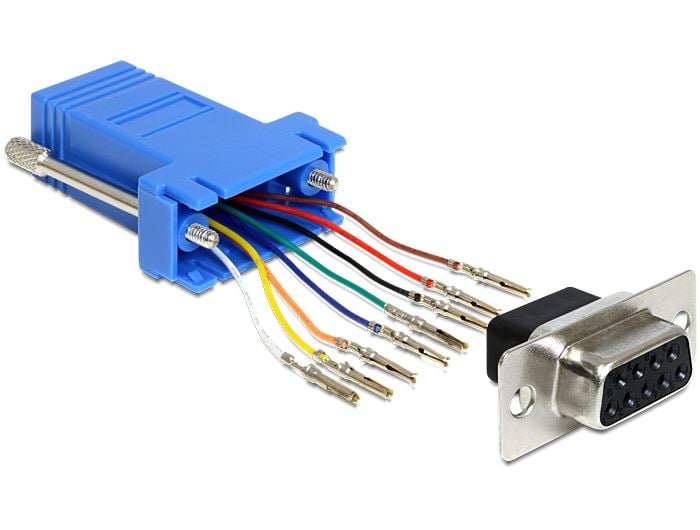 Delock D-Sub 9 Pin anya > RJ45 anya szerelő készlet (65430)