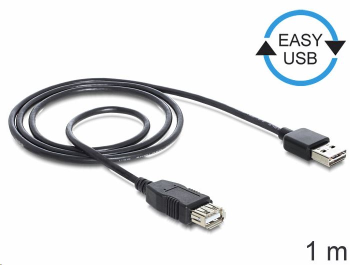 Delock 83370 Easy-USB 2.0 A apa --> USB 2.0 A anya hosszabbító kábel 1 m Delock 83370 Easy-USB 2.0 A apa --> USB 2.0 A anya hosszabbító kábel 1 m