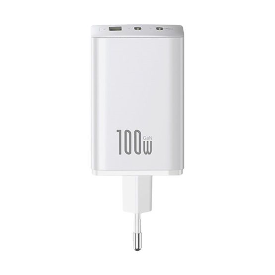 Baseus EnerFill FE11 100W 2×USB Type-C + 1×USB Type-A hálózati gyorstöltő Fehér