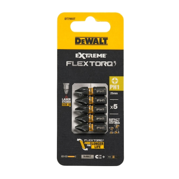 DEWALT Bithegy csavarhúzó PH1 25mm  FLEXTORQ 5db