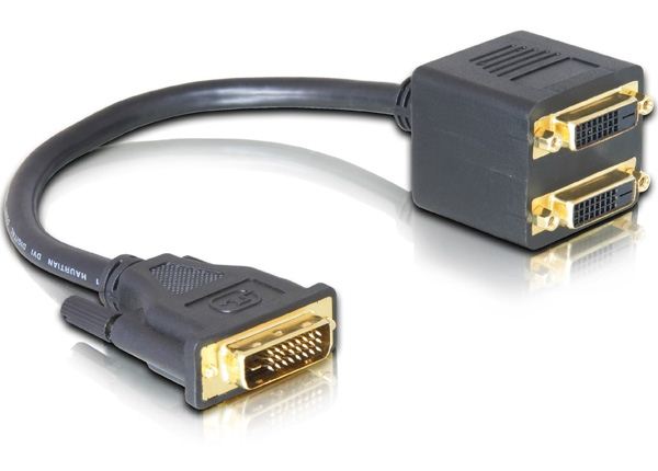 Delock DL65051 DVI25 male -> 2x DVI25 female adapter Delock DL65051 DVI25 male -> 2x DVI25 female adapter