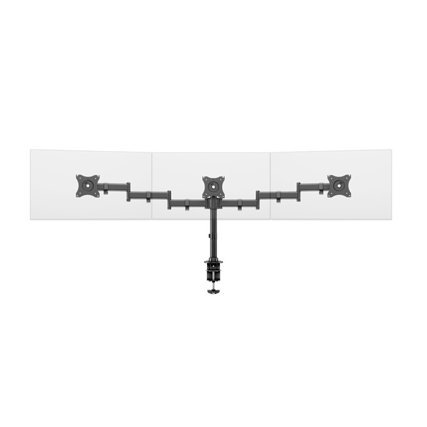 MULTIBRACKETS Asztali konzol (3 képernyős rögzítőkar), M Deskmount Basic Triple (15-27", max.VESA: 100x100 mm, 8 kg)