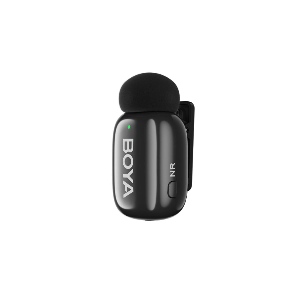 BOYA Mini - Ultrakompakt vezeték nélküli mikrofon 2 adó + 2 vevő (USB-C + Lightning csatlakozó) + 1 töltőtok Fekete