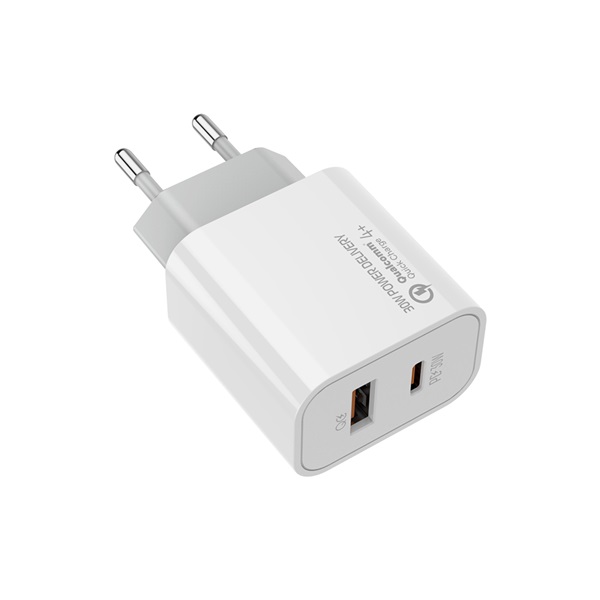 COLORWAY CW-CHS037PD-WT Power Delivery Port PPS USB (Type-C PD + USB QC3.0) (30W)  USB töltő adapter Fehér  