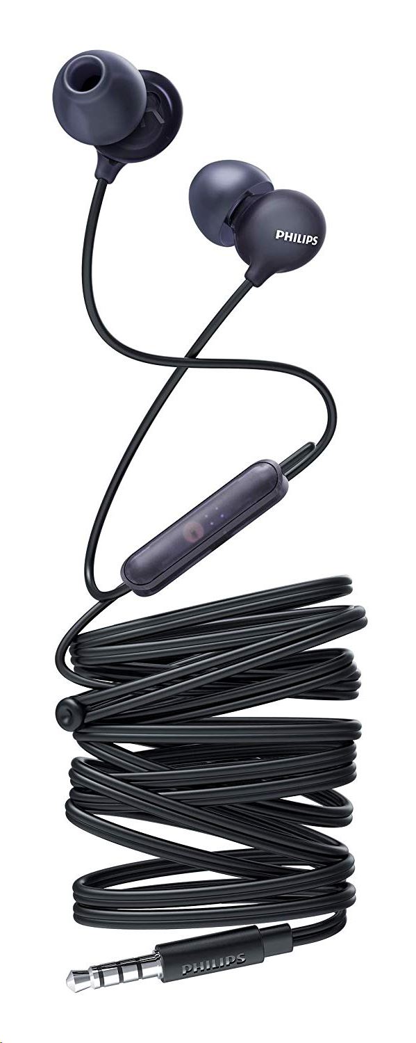 Philips Upbeat InEar fülhallgató mikrofonnal fekete  (SHE2405BK/00)