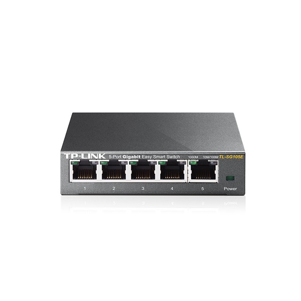 TP-Link TL-SG105E 10/100/1000Mbps 5 portos Gigabit Easy Smart Switch TP-Link TL-SG105E 10/100/1000Mbps 5 portos Gigabit Easy Smart Switch