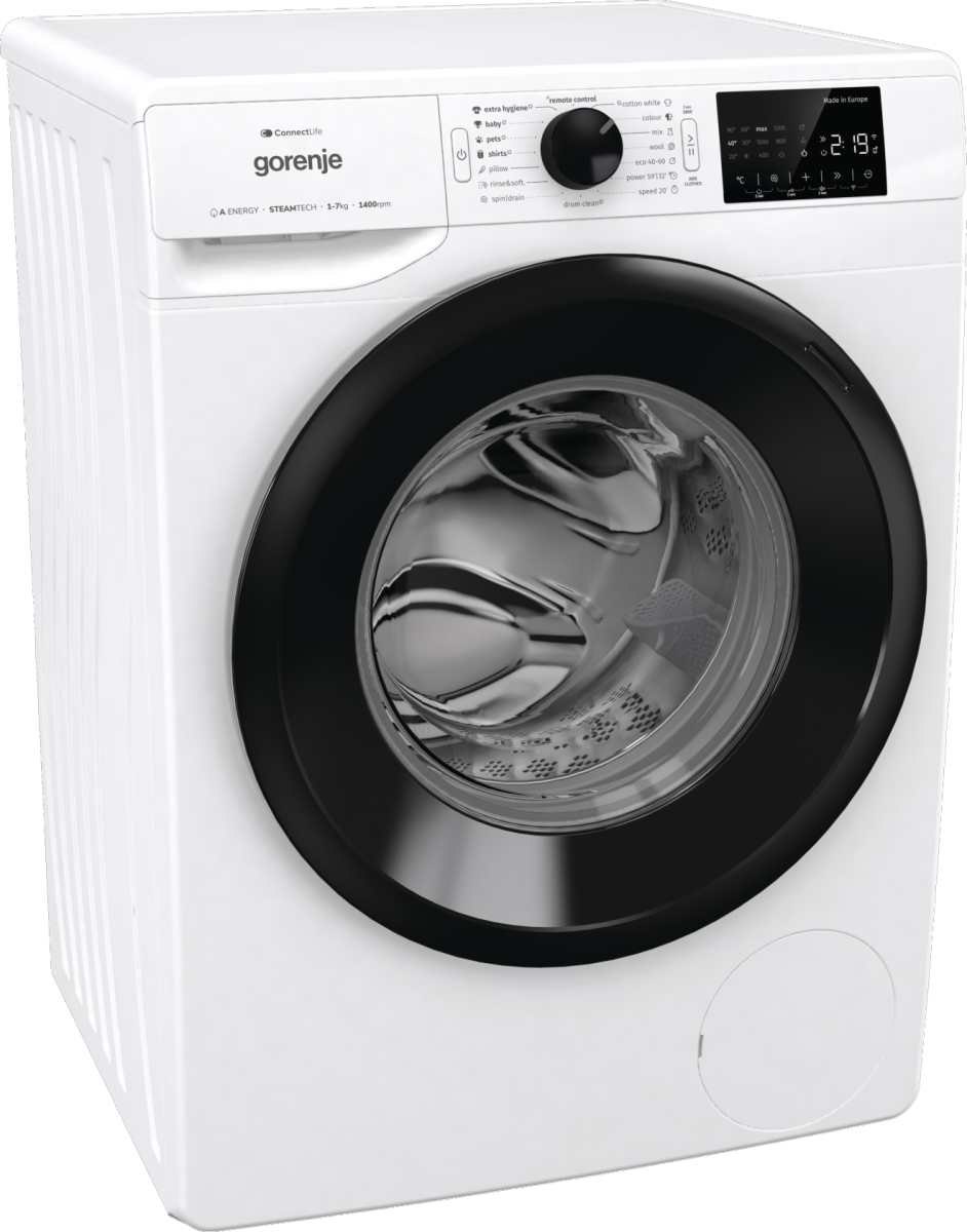 Gorenje WPNEI74ASWIFI Elöltöltős mosógép - 7 kg, 1400 ford./perc, A Energiaosztály, Gőz program, WiFi Gorenje WPNEI74ASWIFI Elöltöltős mosógép - 7 kg, 1400 ford./perc, A Energiaosztály, Gőz program, WiFi