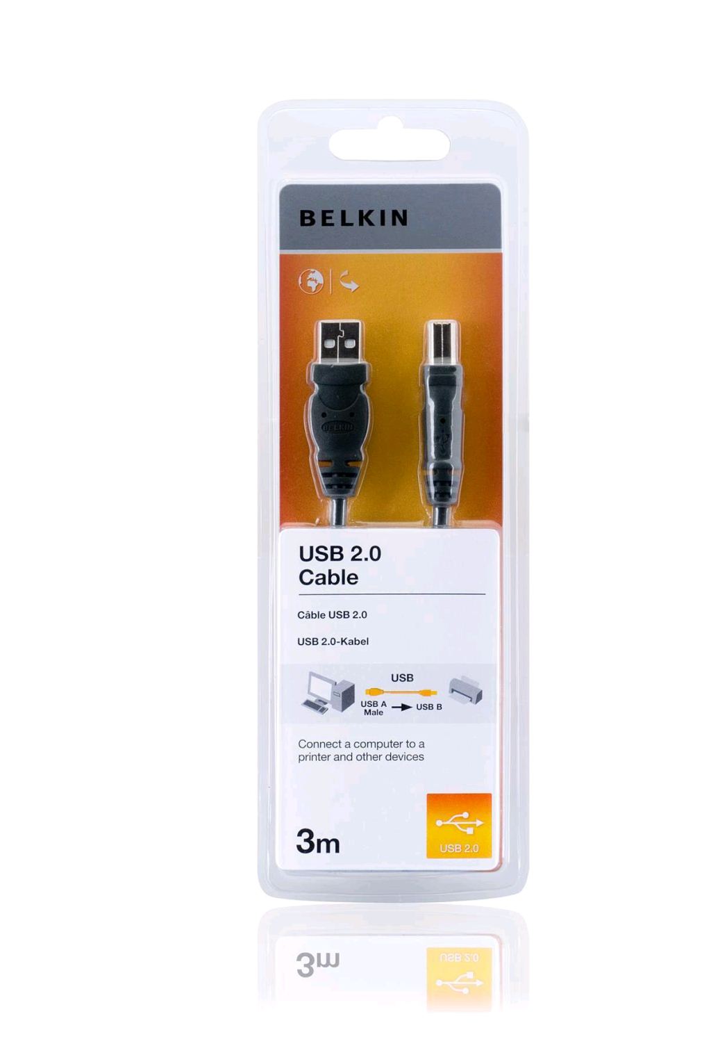 Belkin USB A --> USB B kábel 3m (F3U154CP3M) Belkin USB A --> USB B kábel 3m (F3U154CP3M)