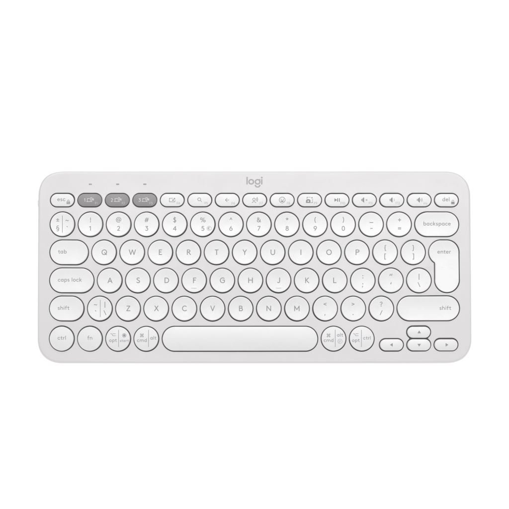 Logitech K380s Pebble 2 US INTL Bluetooth-billentyűzet fehér Logitech K380s Pebble 2 US INTL Bluetooth-billentyűzet fehér