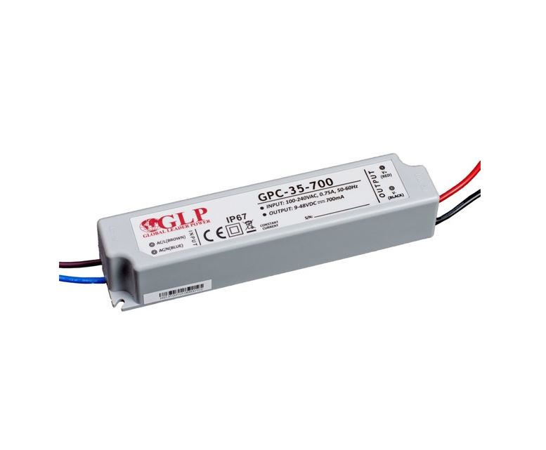 GLP GPCP-35-700 33.6W 24+48V/700mA IP67 LED tápegység