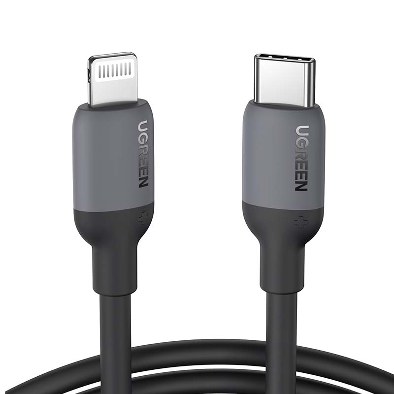 UGREEN US387 USB-C - Lightning kábel, 1m (fekete) UGREEN US387 USB-C - Lightning kábel, 1m (fekete)