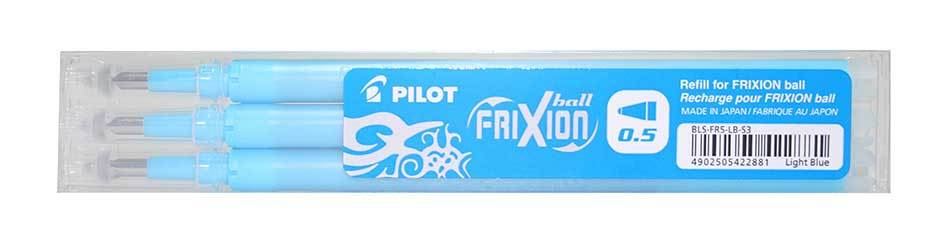 Pilot Frixion 0,5mm 3db-os világoskék rollertoll betét (BLS-FR5-LB-S3)