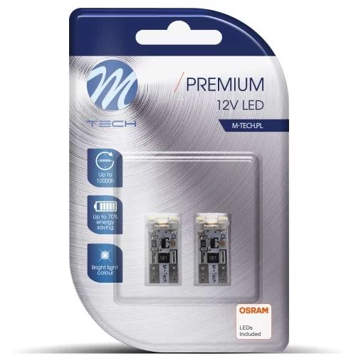 M-Tech T10 LED P 4x3528 SMD Can-Bus fehér pár (72LB329W)