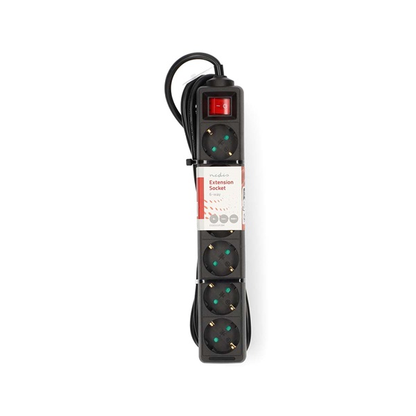 Nedis ESOC650F2BK 6 aljzatos kapcsolós 5 m 3680 W 16 A elosztó Nedis ESOC650F2BK 6 aljzatos kapcsolós 5 m 3680 W 16 A elosztó