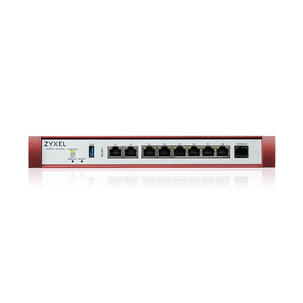 ZYXEL  USGFLEX200H-EU0102F 2x2.5-GbE port + 6x1-GbE +1xUSB 3.0 + 1konzol port + 1 év Security Bundle  Tűztfal 