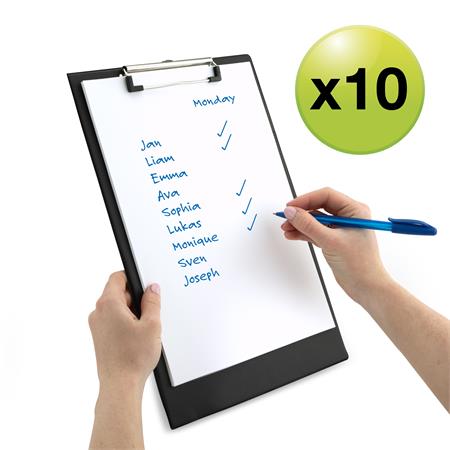 RAPESCO  PVC A4+ 10 db Felírótábla Fekete