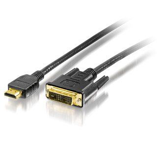 Equip 119322 HDMI - DVI kábel, aranyozott, 2m Equip 119322 HDMI - DVI kábel, aranyozott, 2m