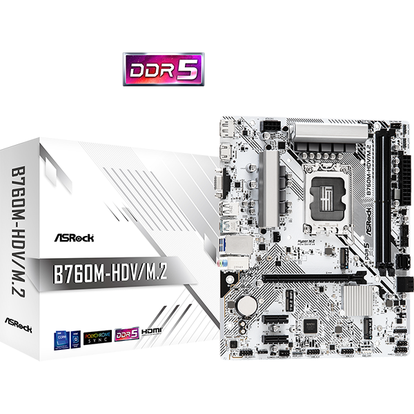 ASROCK S1700 B760M-HDV/M.2 INTEL B760 mATX Alaplap ASROCK S1700 B760M-HDV/M.2 INTEL B760 mATX Alaplap