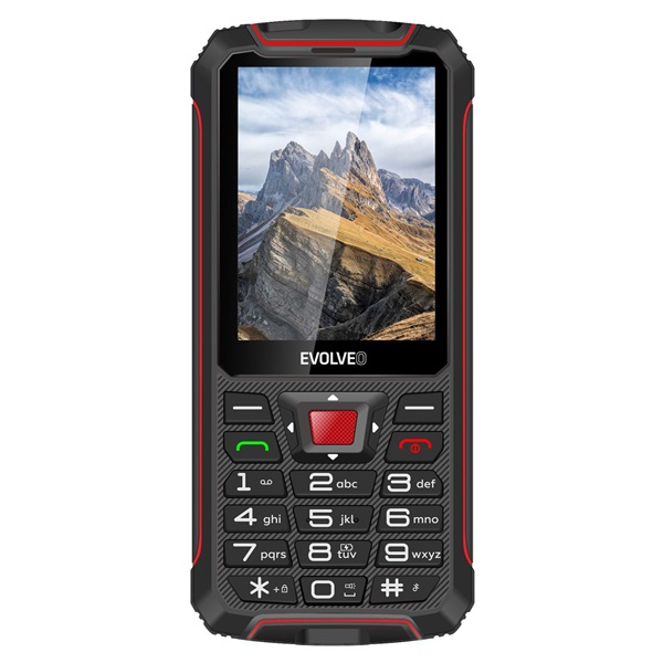 EVOLVEO Strongphone W4 2,8" DualSIM  mobiltelefon fekete-piros
