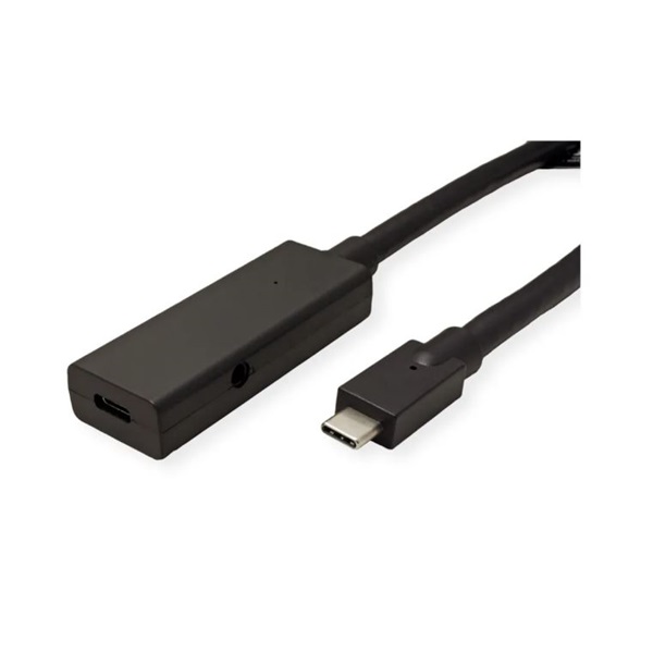 Roline Kábel USB 3.2 Gen 2, hosszabbító, USB-C - USB-C, M/F, 5m, fekete (12.04.1105-5) Roline Kábel USB 3.2 Gen 2, hosszabbító, USB-C - USB-C, M/F, 5m, fekete (12.04.1105-5)