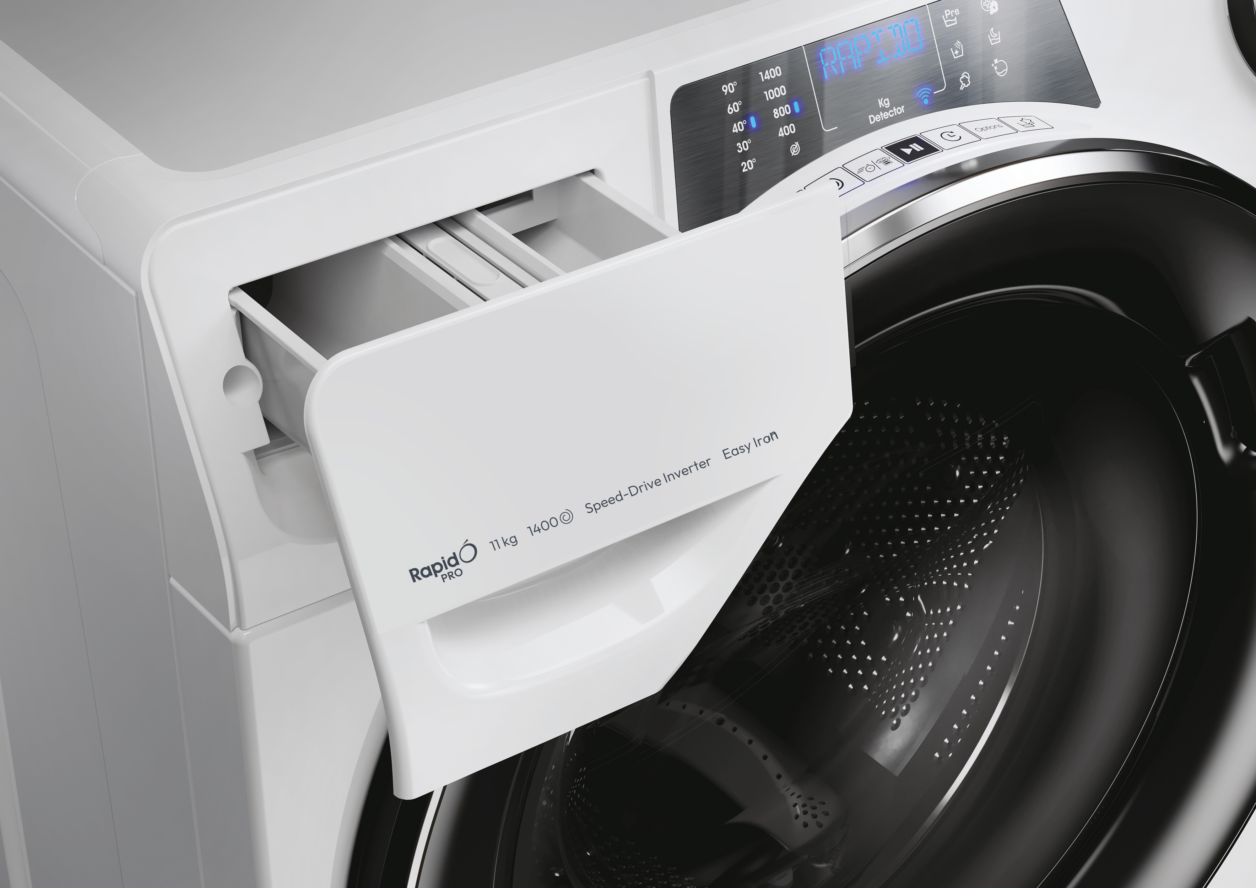 Candy RP 4116BWMBC/1-S Elöltöltős mosógép – 11 kg, 1400 ford./perc, A Energiaosztály, Wi-Fi + Bluetooth, Mix Power System, Baba program, Snap&Wash