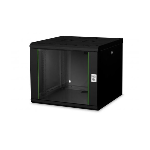 Digitus DN-19 09U-6/6-SW Falra szerelhető Rackszekrény Black